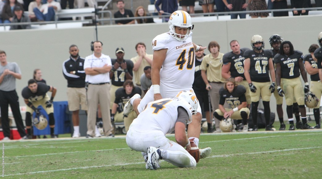 Junior Henrique Ribeiro nailed a 38-yarder as time expired for the 20-17 win (GoMocs.com)