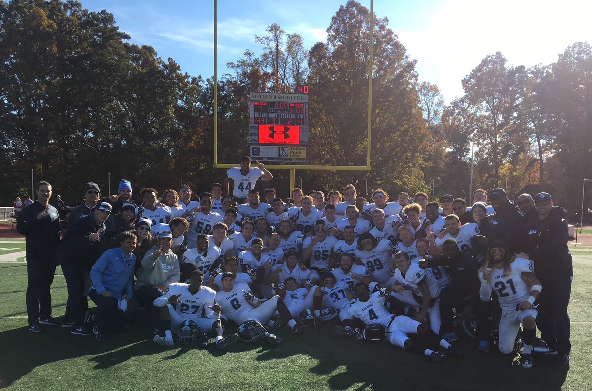 San Diego’s Hard Work Pays Off With Pioneer Football League Title And 63-7 Win Over Davidson