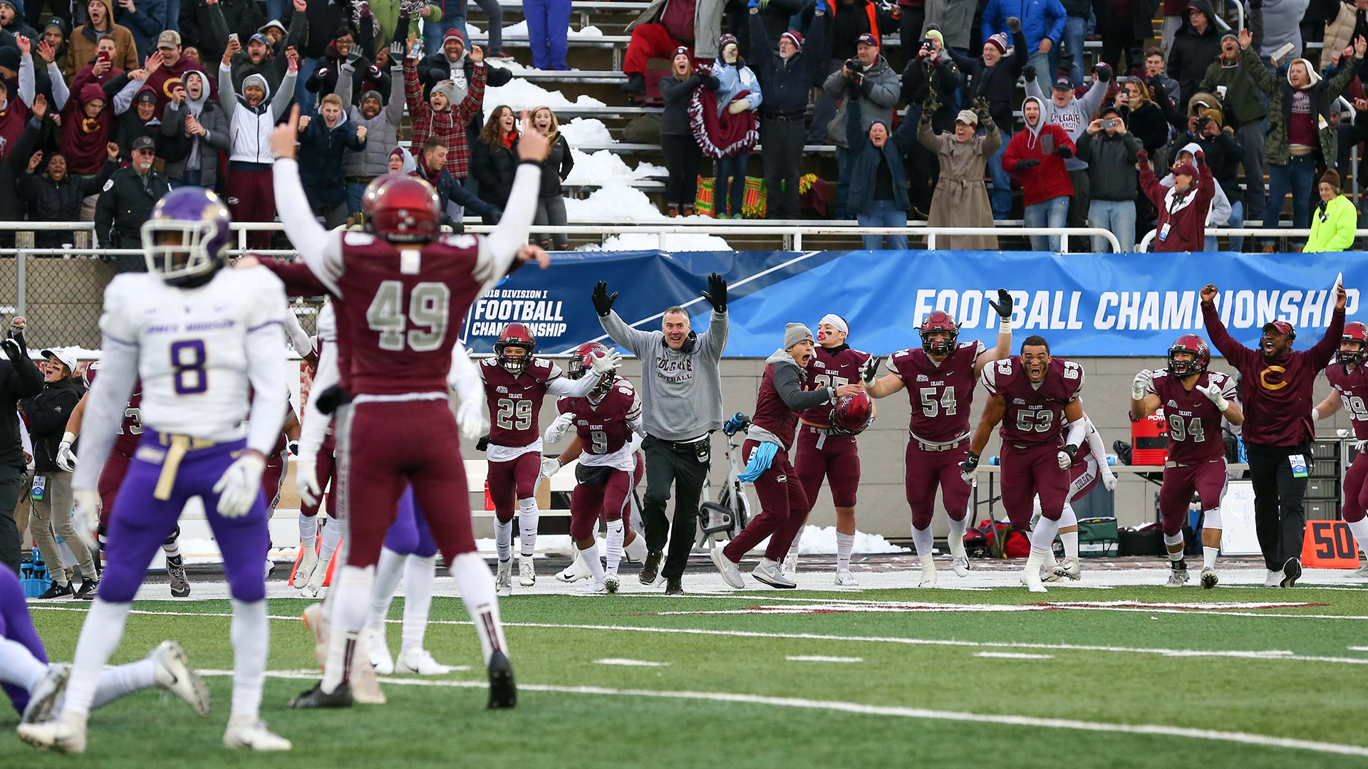 FCS Playoffs: Last-Second Field Goal Lifts Colgate Over James Madison 23-20