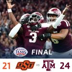 Mond Leads Texas A&M Past Cowboys 24-21 in Texas Bowl