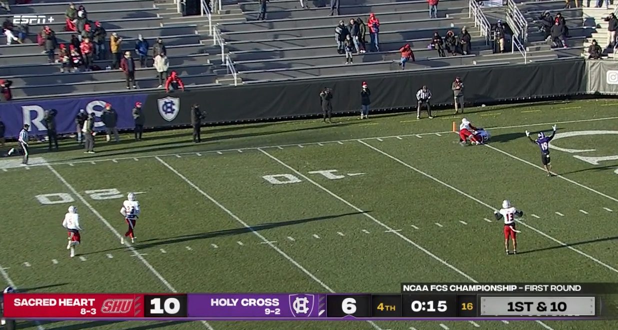 Sluka’s John Elway Impression Lifts Holy Cross To Last-Second 13-10 Win Over Sacred Heart
