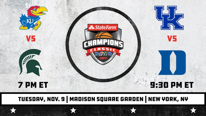College Basketball Blue Bloods Invade Big Apple for State Farm Champions Classic